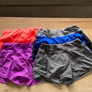 Athleta running shorts (bundle of 4)